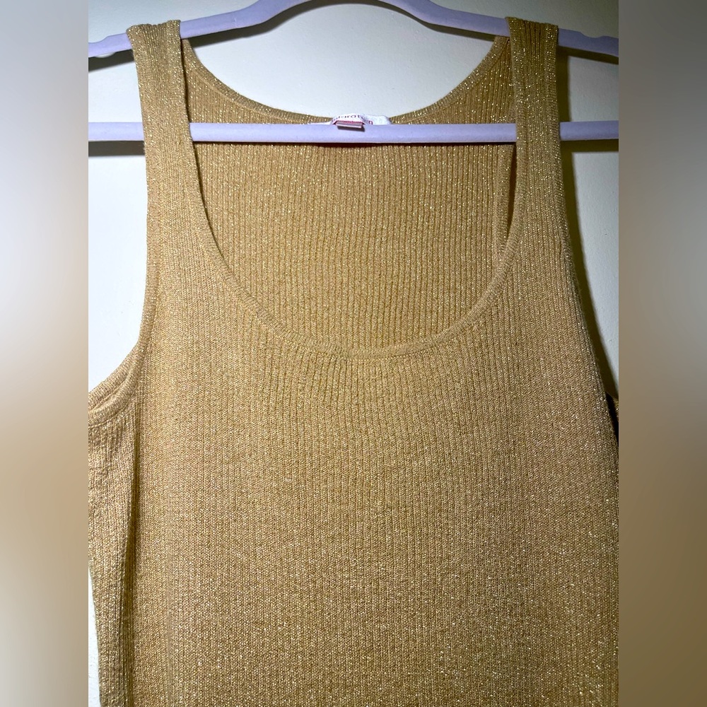 Gold Sleeveless Women's Tank Top XXL - Picture 4 of 5